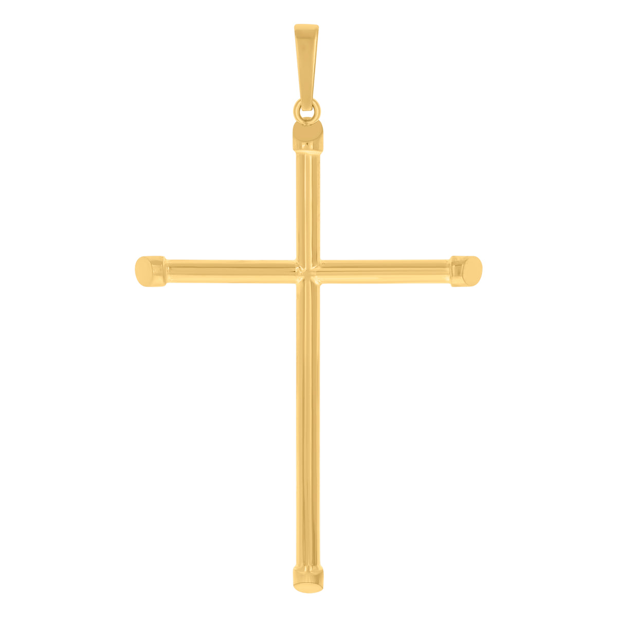 10K Yellow Gold Mens Cross Religious Charm Pendant