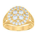 10K Yellow Gold Mens Cubic-Zirconia Fashion Ring