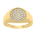 10K Yellow Gold Mens Cubic-Zirconia Fashion Ring