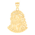 10K Yellow Gold Mens Jesus Religious Charm Pendant