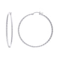 925 Sterling Silver Womens Twisted Hoop Earrings