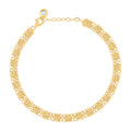 10K Yellow Gold Womens Cubic-Zirconia Fashion Link Bracelet Size 8 Inches