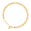 10K Yellow Gold Womens Cubic-Zirconia Infinity Link Bracelet Size 8 Inches