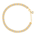 10K Two-tone Gold Womens Cubic-Zirconia Fashion Link Bracelet Size 8 Inches