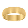 Stainless Steel Yellow-tone Mens Comfort-Fit Wedding Band 7mm Size 12