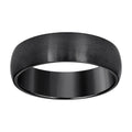 Stainless Steel Black-tone Mens Comfort-Fit Wedding Band 7mm