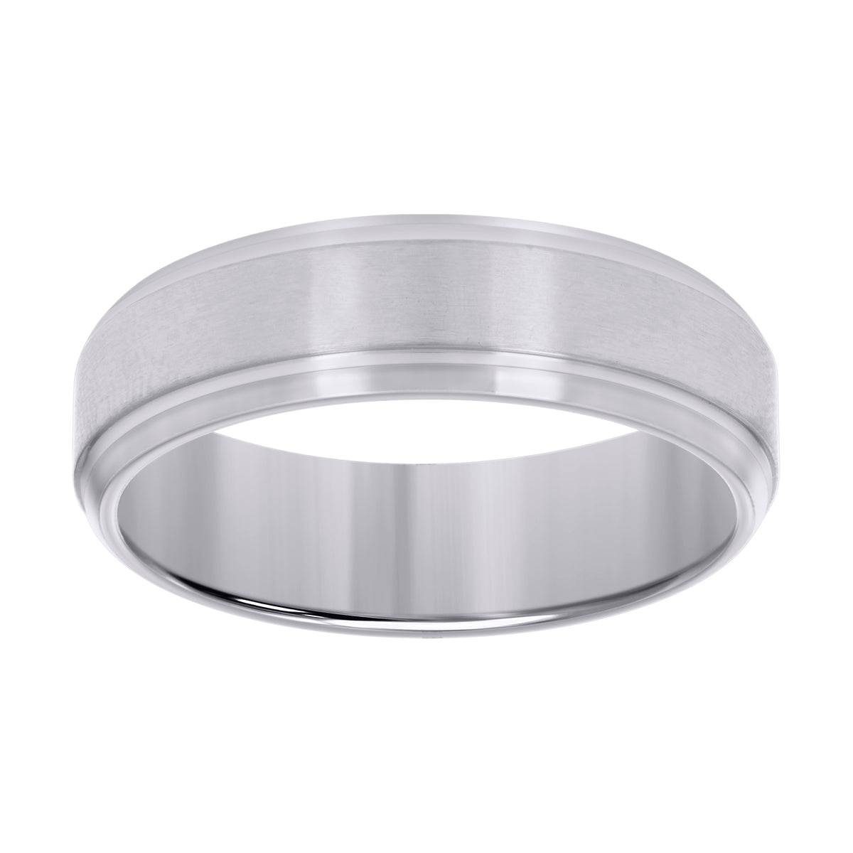 Stainless Steel Mens Comfort-Fit Wedding Band 7mm Size 11