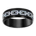 Stainless Steel Black-tone Mens Comfort-Fit Wedding Band 8mm
