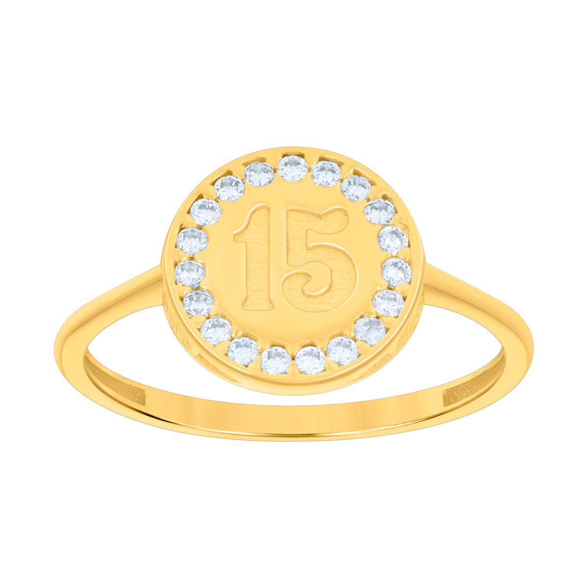 14K Gold Cubic Zirconia Ring