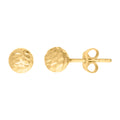 14K Gold D/C Ball-Stud Earrings 6mm
