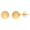 14K Gold D/C Ball-Stud Earrings 8mm