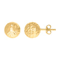 14K Gold D/C Ball-Stud Earrings 10mm