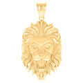 10K Yellow Gold Mens Leo/Lion Head Animal Wildlife Charm Pendant