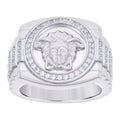 925 Sterling Silver Mens Cubic-Zirconia Medusa Egyptian Fashion Ring Size 9