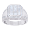 925 Sterling Silver Mens Cubic-Zirconia Fashion Ring Size 11