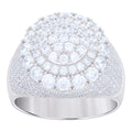 925 Sterling Silver Mens Cubic-Zirconia Fashion Ring Size 9