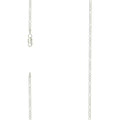 925 Silver Super Flat Figaro Chain 2.3mm-7"