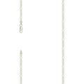 925 Silver Super Flat Figaro Chain 2.9mm-16"