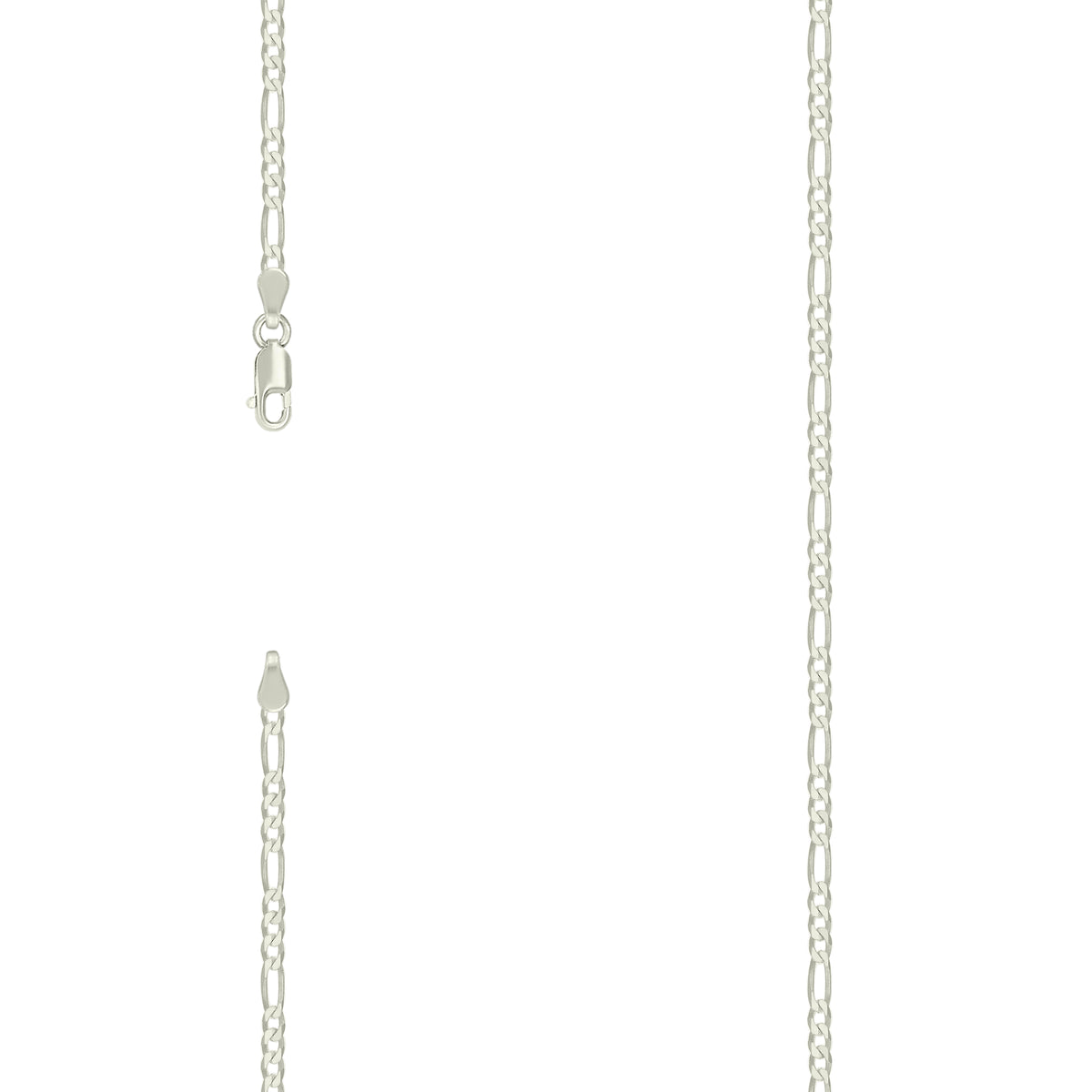 925 Silver Super Flat Figaro Chain 2.9mm-24"
