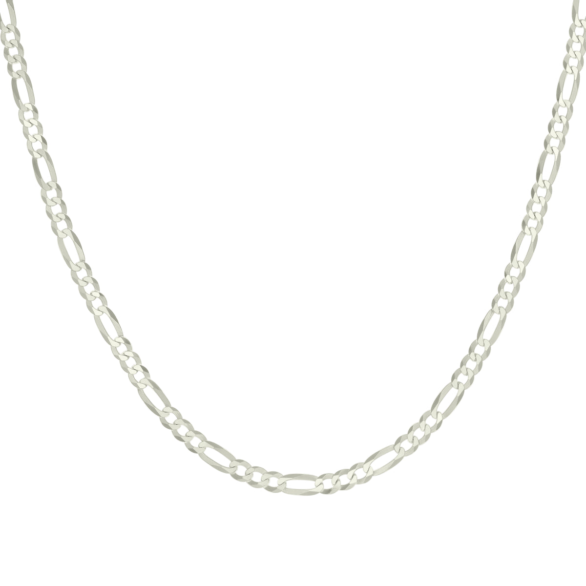 925 Silver Super Flat Figaro Chain 4.9mm-8"