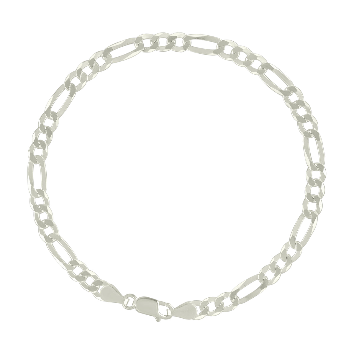 925 Silver Super Flat Figaro Chain 4.9mm-16"