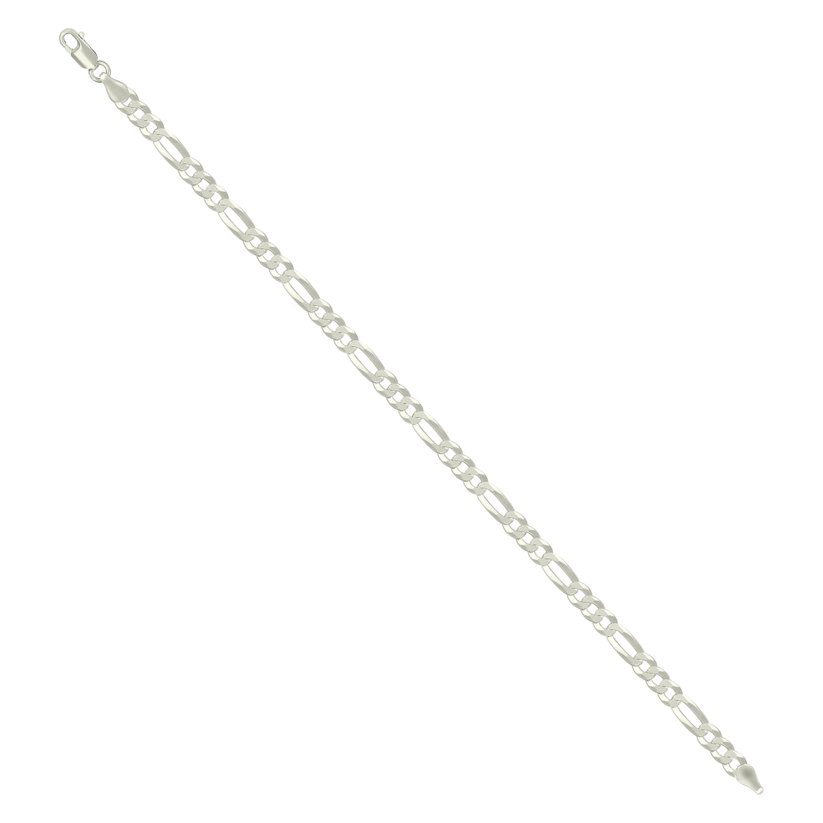 925 Silver Super Flat Figaro Chain 4.9mm-16"