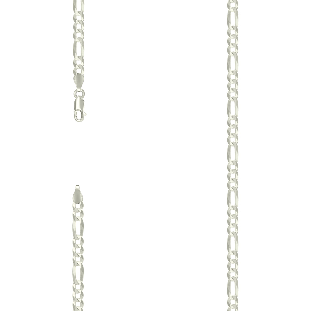 925 Silver Super Flat Figaro Chain 4.9mm-16"