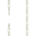 925 Silver Super Flat Figaro Chain 7.8mm-7"