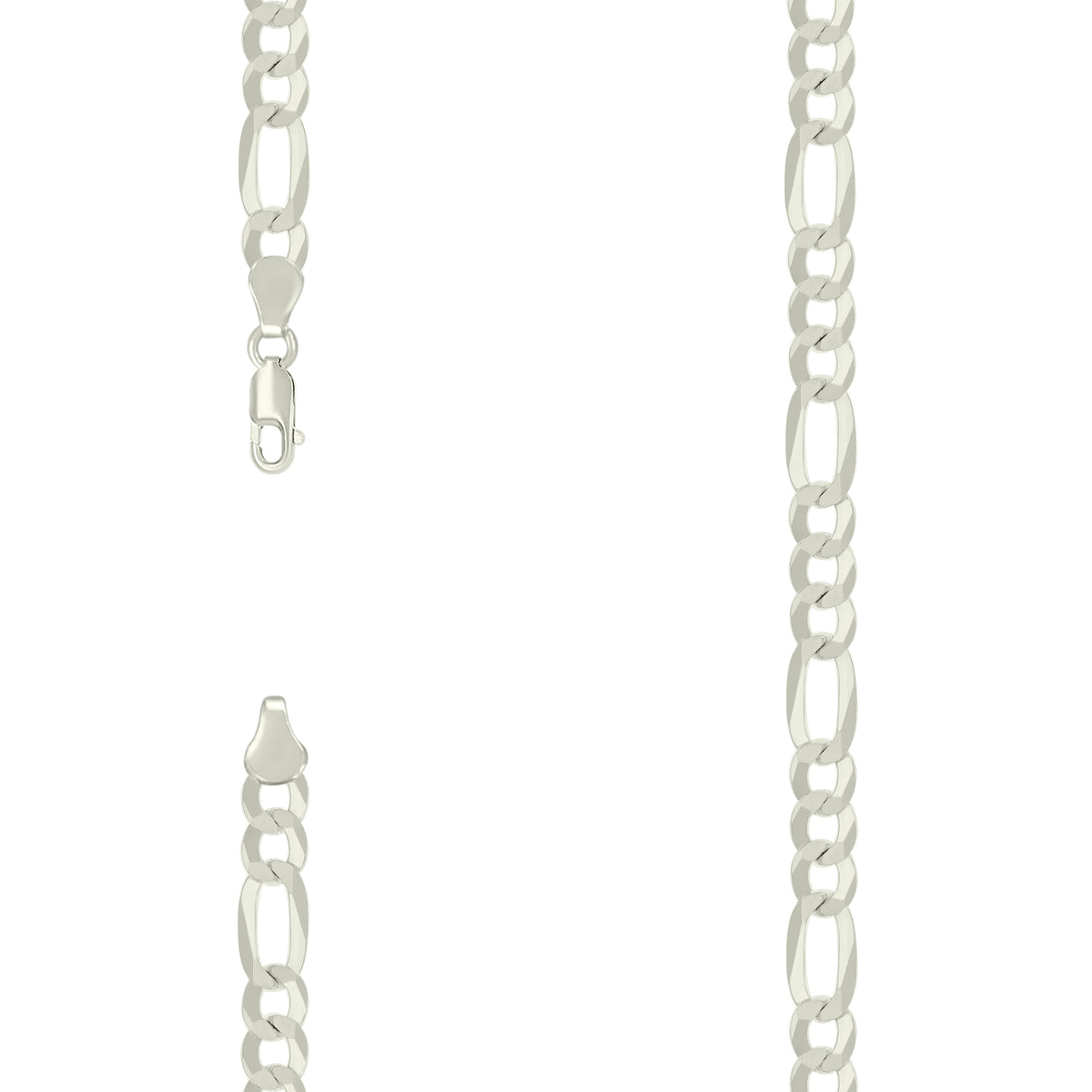 925 Silver Super Flat Figaro Chain 7.8mm-18"