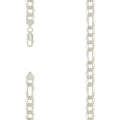 925 Silver Super Flat Figaro Chain 8.9mm-24"