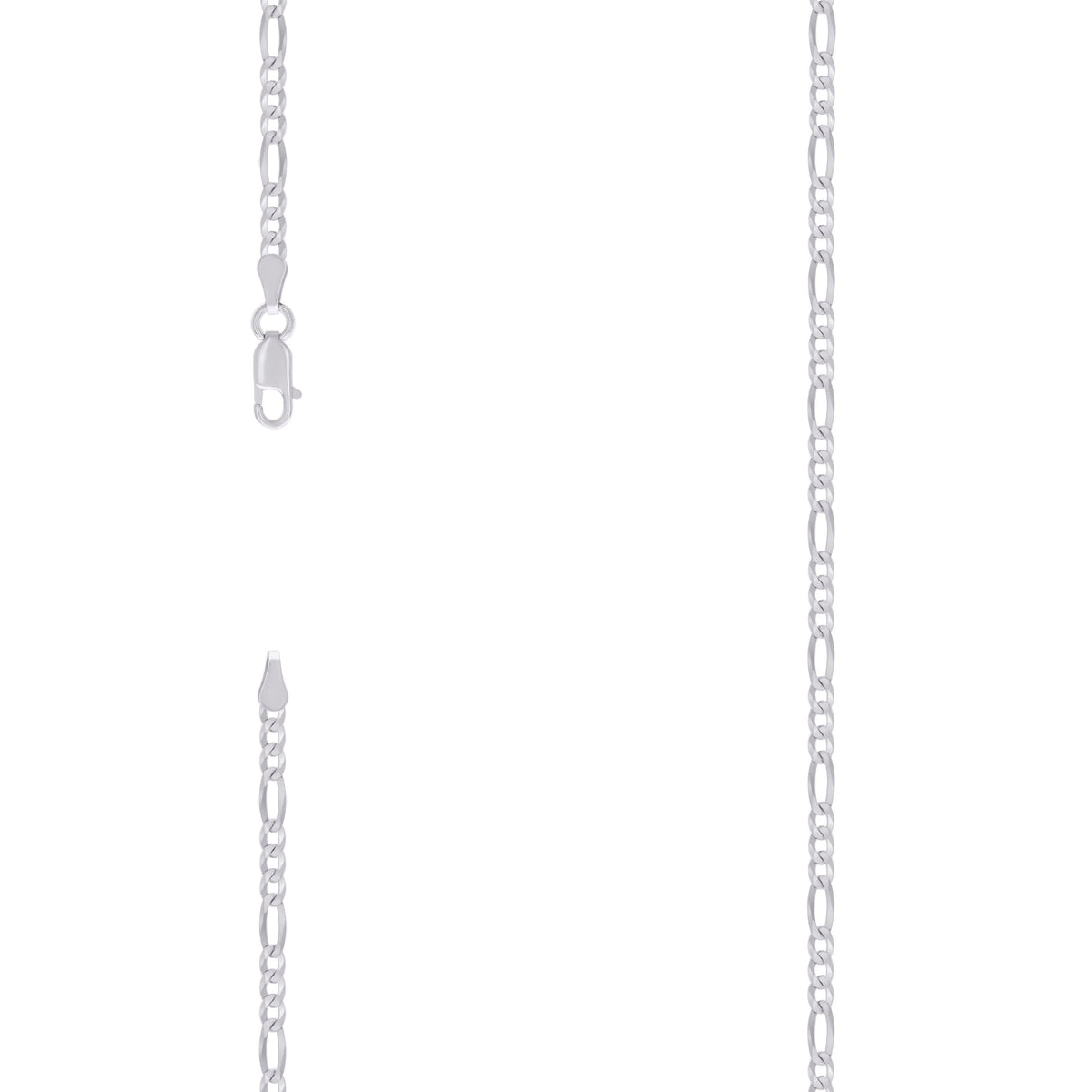 925 Silver Super Flat Figaro Chain 2.9mm-9"