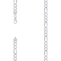 925 Silver Super Flat Figaro Chain 6.6mm-24"