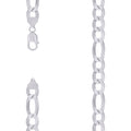 925 Silver Super Flat Figaro Chain 12mm-26"