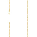 925 Silver Super Flat Figaro Chain 2.3mm-22"