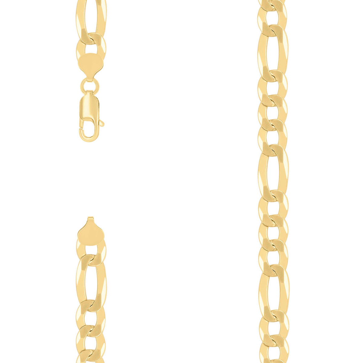 925 Silver Super Flat Figaro Chain 10mm
