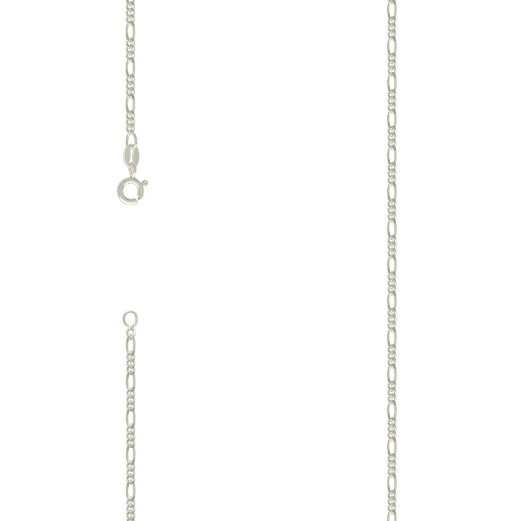 925 Silver Solid Classic Figaro 2.0mm-7"