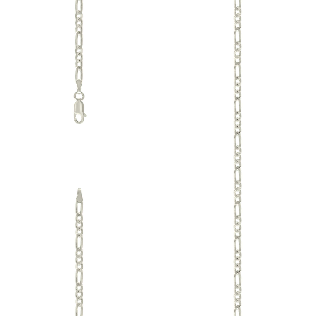 925 Silver Solid Classic Figaro 3.0mm-24"