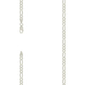 925 Silver Solid Classic Figaro 5.0mm