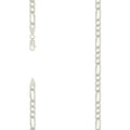 925 Silver Solid Classic Figaro 6.0mm