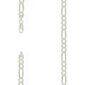 925 Silver Solid Classic Figaro 7.0mm