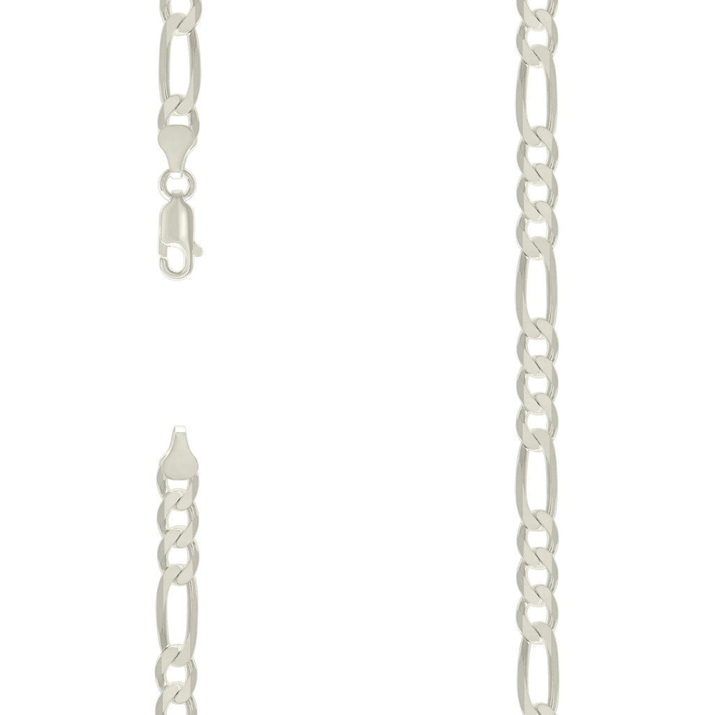 925 Silver Solid Classic Figaro 7.0mm-20"