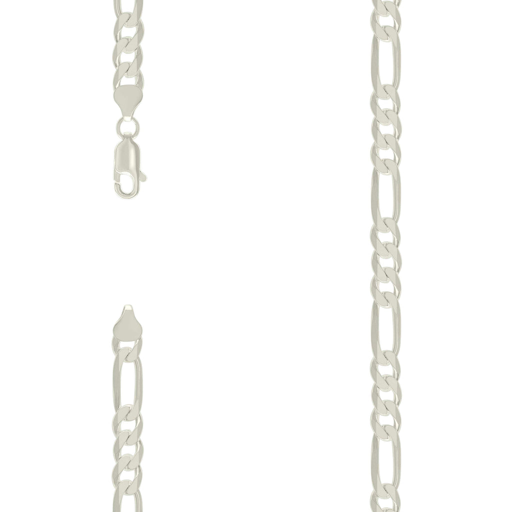 925 Silver Solid Classic Figaro 8.0mm-24"