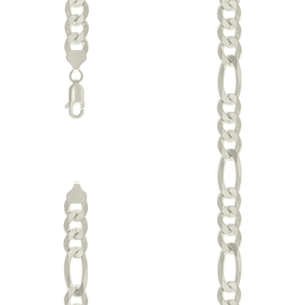 925 Silver Solid Classic Figaro 9.5mm-24"