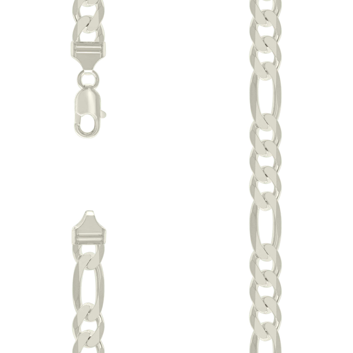 925 Silver Solid Classic Figaro 13.0mm-26"