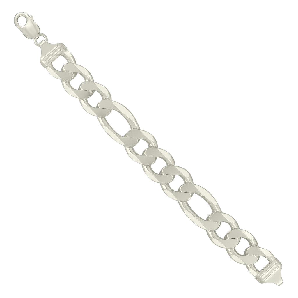 925 Silver Solid Classic Figaro 14.0mm-24"