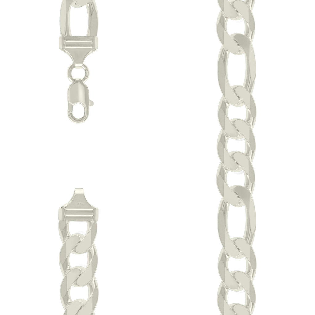 925 Silver Solid Classic Figaro 14.0mm-28"