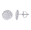 925 Sterling Silver Unisex Nugget Stud Earrings