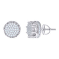 925 Sterling Silver Womens Cubic-Zirconia Fashion Stud Earrings