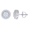 925 Sterling Silver Womens Cubic-Zirconia Fashion Stud Earrings