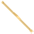 925 Sterling Silver Yellow-Tone Mens ID Bracelet